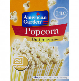 American Garden Popcorn Butter Lite  Box  240 grams